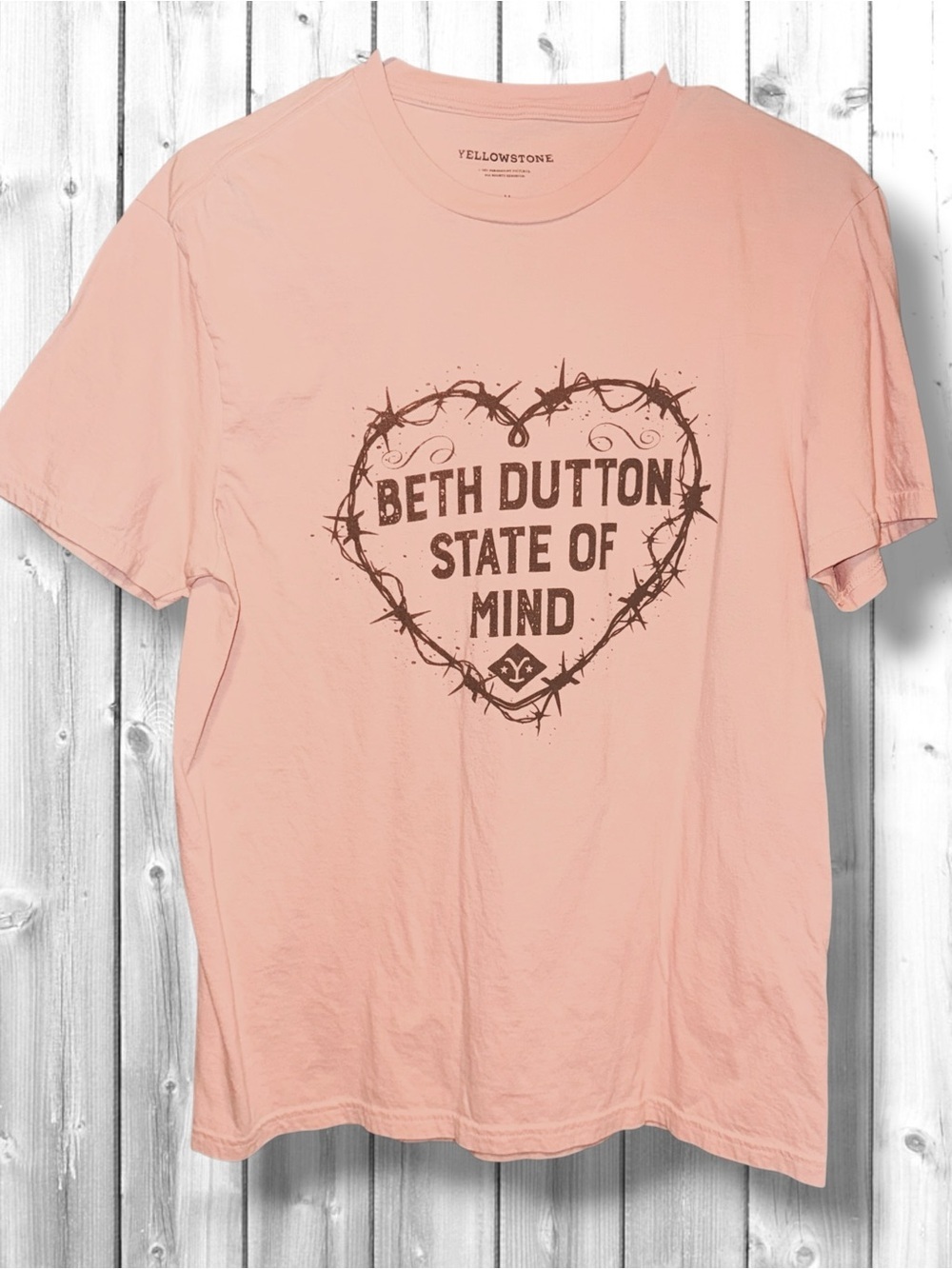 🌼Beth Dutton "State of Mind" Graphic Tee - Pale Pink